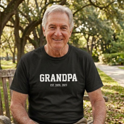 Zwart Wit Kordate Opa Opgericht T-Shirt