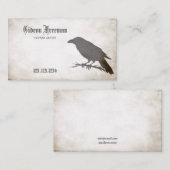  zwart & wit kraai Tattoo artiest Visitekaartje (Voorkant / Achterkant)