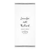 Zwart wit krabbel boog bruiloft kaart (Achterkant)