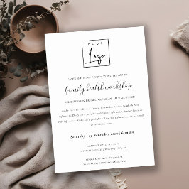 ZWART &  WIT KRAFT JOU LOGO WORKSHOP GALA EVENEMEN KAART