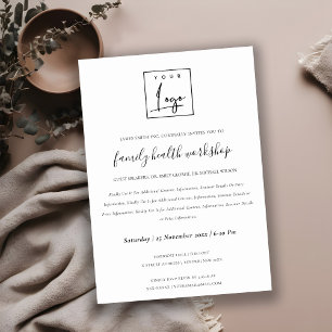 ZWART &  WIT KRAFT JOU LOGO WORKSHOP GALA EVENEMEN KAART