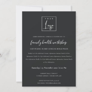 ZWART &  WIT KRAFT JOU LOGO WORKSHOP GALA EVENEMEN KAART