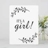 Zwart & Wit Krans Zwangerschap Geslacht Fototeken (Staand voorkant)