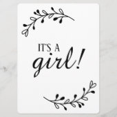 Zwart & Wit Krans Zwangerschap Geslacht Fototeken (Voorkant)