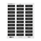 Zwart-wit krijtbord etiket (Full Sheet)