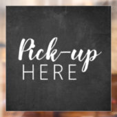 Zwart & wit krijtbord | Restaurant Hier ophalen Raamsticker (Vel 2)