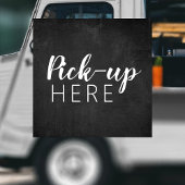 Zwart & wit krijtbord | Restaurant Hier ophalen Raamsticker