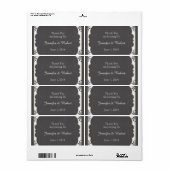  zwart wit krijtbord water flesje label (Full Sheet)