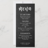 Zwart-wit krijtbordmenu kaart (Voorkant)