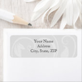 Zwart-wit krijtstreep Hart Retouradres Etiket (Insitu)