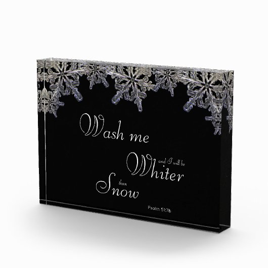 Zwart-wit kristal Snowflake Whiter dan sneeuw Fotoblokken (Rechts)