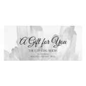 Zwart/wit kristallen Sa Salon Cadeaucertificaat Reclamekaart (Voorkant)