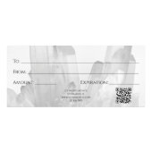 Zwart/wit kristallen Sa Salon Cadeaucertificaat Reclamekaart (Achterkant)