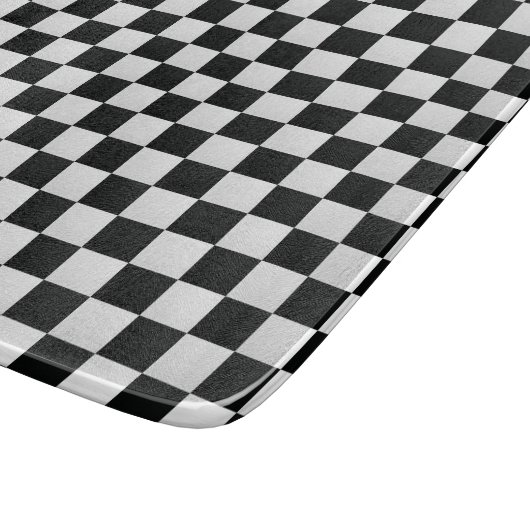 Zwart-wit Krokodil Huid Print Schaak Snijplank (Hoek)