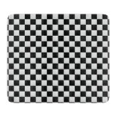 Zwart-wit Krokodil Huid Print Schaak Snijplank (Voorkant)