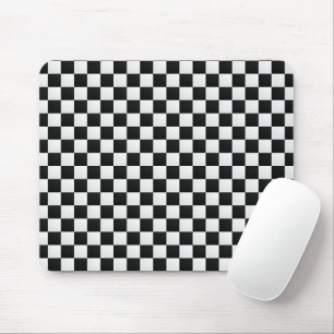 Zwart-wit krokodillenleerprint schaakspel muismat