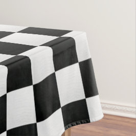 Zwart-wit krokodillenleerprint schaken tafelkleed
