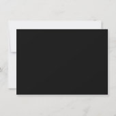 Zwart & Wit Kroonluchter Elegante Feestuitnodiging Kaart (Achterkant)