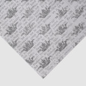 zwart-wit kroonpatroon tissuepapier (Detail)