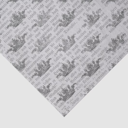  zwart-wit kroonpatroon tissuepapier (Detail)