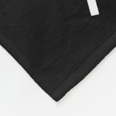 Zwart wit kruis plus geometrisch modern patroon fleece deken (Hoek)