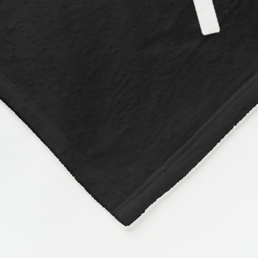 Zwart wit kruis plus geometrisch modern patroon fleece deken (Hoek)