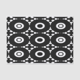 Zwart-wit kruisen en cirkels tissuepapier