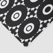 Zwart-wit kruisen en cirkels tissuepapier (Detail)