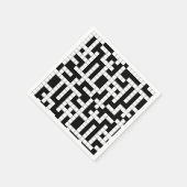 Zwart-wit kruiswoordpapier Napkins Servet (Hoek)