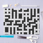 Zwart-wit kruiswoordpapier tissuepapier (Craft)
