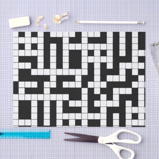 Zwart-wit kruiswoordpapier tissuepapier (Craft)