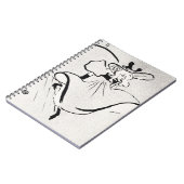 Zwart-wit kunst Jane Avril door Toulouse Lautrec Notitieboek (Linkerzijde)