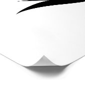 Zwart-wit kunst jong duivel meisje | AI Art Poster (Hoek)