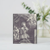 Zwart-wit Kunst van Sint Franciscus de Sales (Staand voorkant)