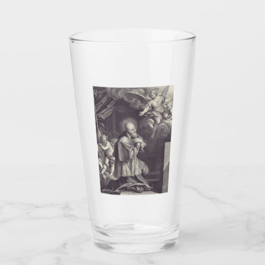 Zwart-wit Kunst van Sint Franciscus de Sales Glas (Voorkant)