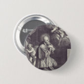 Zwart-wit Kunst van Sint Franciscus de Sales Ronde Button 5,7 Cm (Voorkant /achterkant)