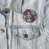 Zwart-wit Kunst van Sint Franciscus de Sales Ronde Button 5,7 Cm (In situ)