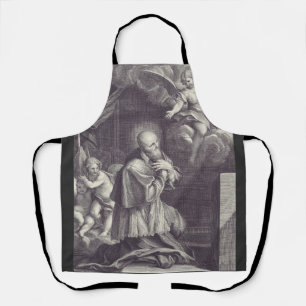 Zwart-wit Kunst van Sint Franciscus de Sales Schort
