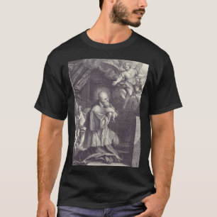 Zwart-wit Kunst van Sint Franciscus de Sales T-shirt