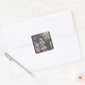 Zwart-wit Kunst van Sint Franciscus de Sales Vierkante Sticker (Envelop)