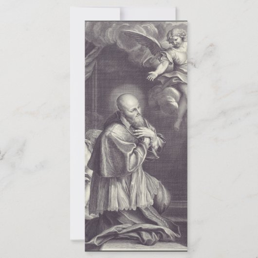 Zwart-wit kunst van Sint-Franciscus van Sales (Voorkant)