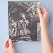 Zwart-wit kunst van Sint-Franciscus van Sales Flyer (Hand)