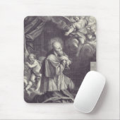 Zwart-wit kunst van Sint-Franciscus van Sales Muismat (Met muis)