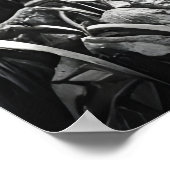 zwart - wit kunstbeest in het bos | AI Art. Poster (Hoek)