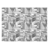 Zwart-wit kunstdeco tafelkleed (Voorkant (Horizontaal))