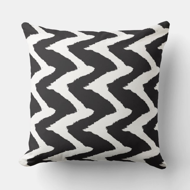 Zwart wit kussen (Voorkant)