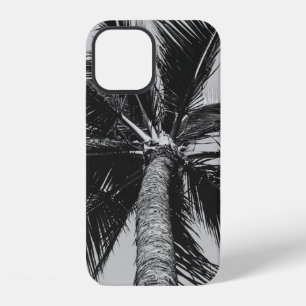 ZWART-WIT LAAGHOEK FOTOGRAFIE VAN KOKOSPALM iPhone 12 HOESJE