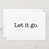 Zwart-wit laat het Inspirerend citaat gaan (Voorkant / Achterkant)