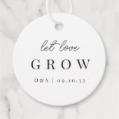 Zwart-wit, laat-liefdesgroei Plant of zaad Bedankjes Labels (Voorkant)