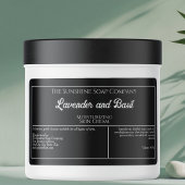 Zwart-wit label voor zeep cosmetica pot